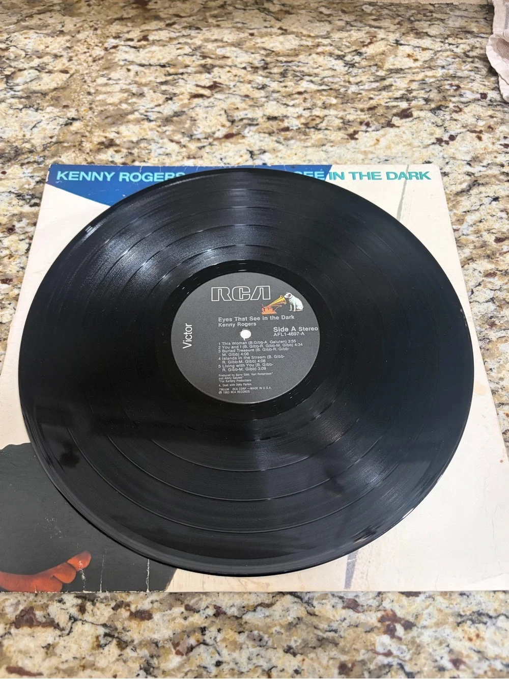 Kenny Rogers Eyes That See In The Dark Vinyl LP - Duet w/ Dolly Parton